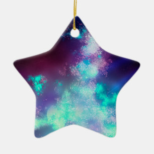 Night Sky Neon Lights  Ceramic Decoration