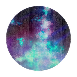 Night Sky Neon Lights Cutting Board