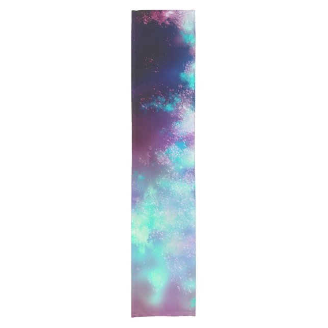Night Sky  Neon Lights Short Table Runner (Front)