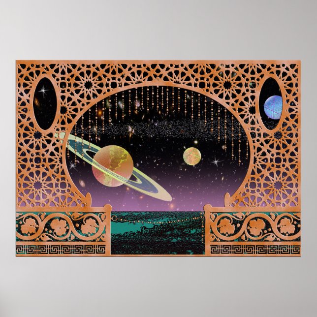 Night Sky on Risa ~ Interplanetary Travel Poster (Front)