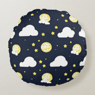Night Sky Pattern Round Cushion