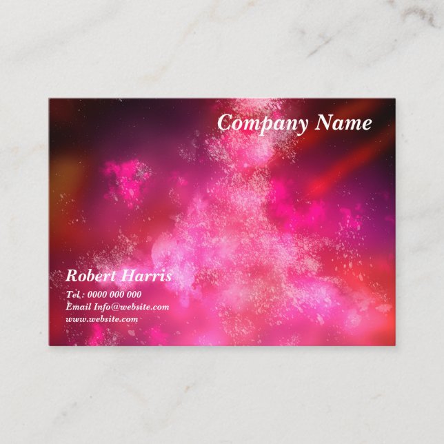Night Sky Pink Flare Business Card (Front)