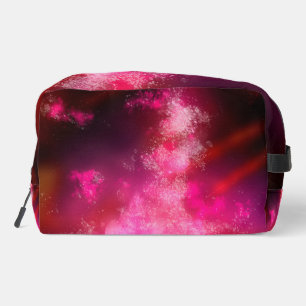 Night Sky Pink Flare Milky Way Dopp Kit