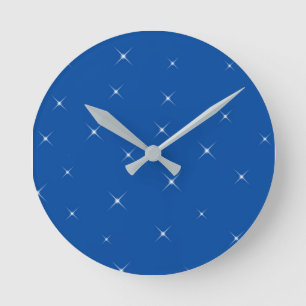 Night Sky Round Clock