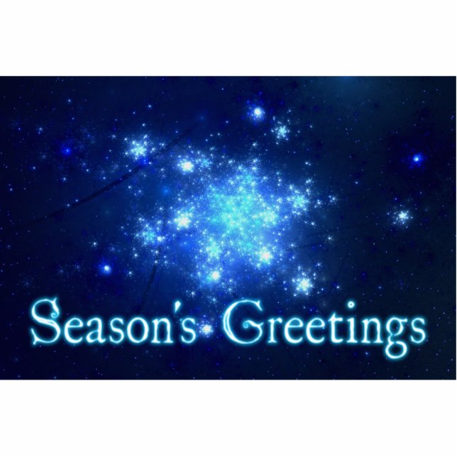 Night Sky - Season's Greetings Photo Sculpture Magnet (Front)