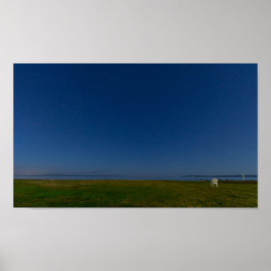 Night sky, St. Ignace, Michigan Poster