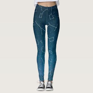 Night Sky Star Constellations Leggings