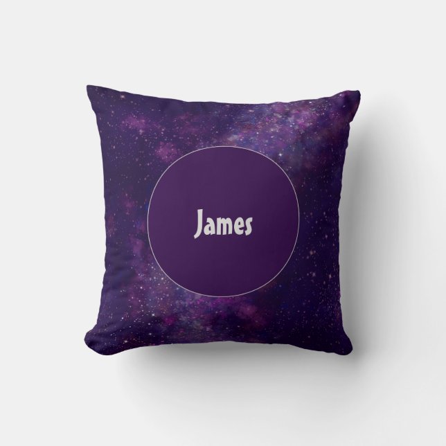night sky Stardust illustration Throw Pillow (Front)