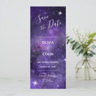 Night Sky Starlight Purple Wedding Save The Date