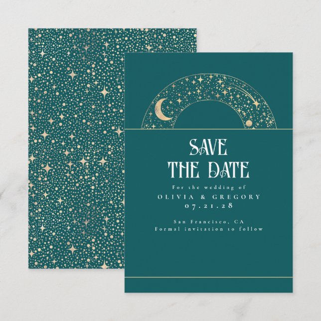 Night Sky Stars Celestial Save the Date (Front/Back)