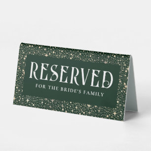 Night Sky Stars Emerald Green Wedding Reserved