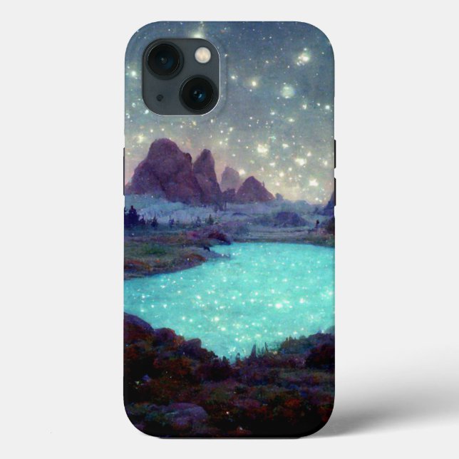 Night Sky Stars Fantasy Landscape Case-Mate iPhone Case (Back)