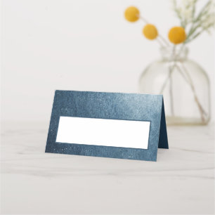 Night Sky Stars Navy Blue White Place Card
