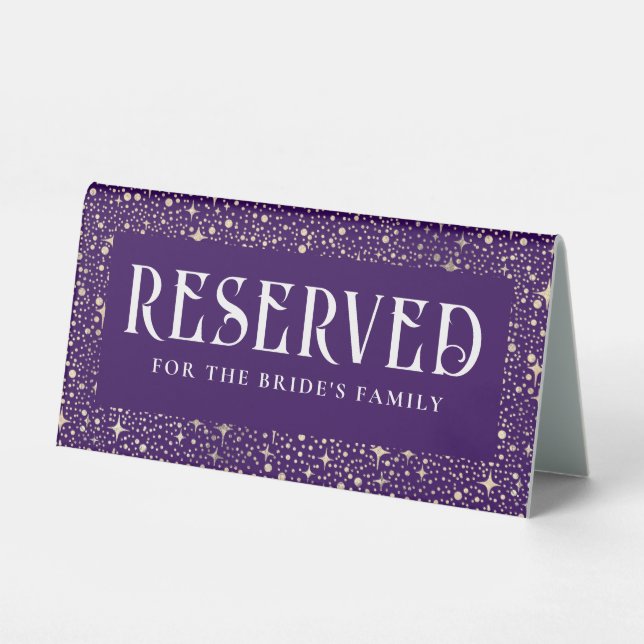 Night Sky Stars Purple Wedding Reserved (Front)