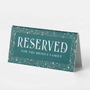 Night Sky Stars Teal Wedding Reserved