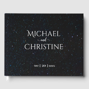 Night sky wedding under the stars guest book