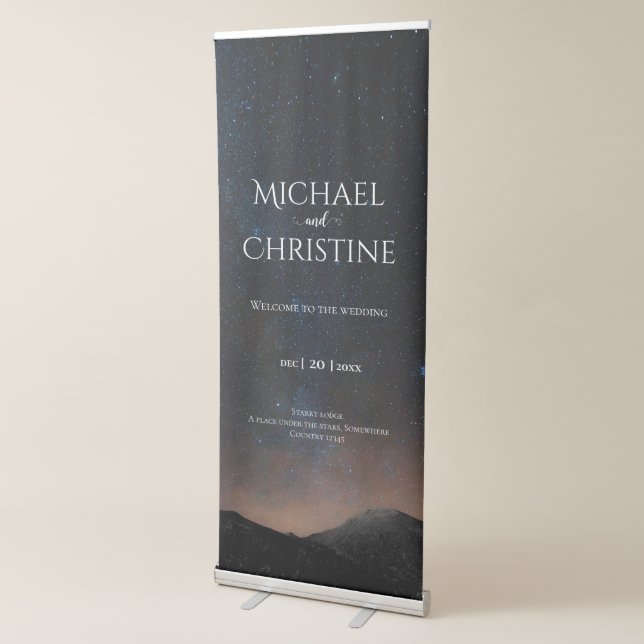 Night sky wedding under the stars retractable banner (3/4)