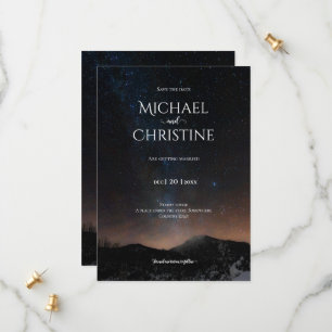 Night sky wedding under the stars save the date