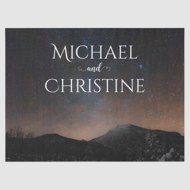 Night sky wedding under the stars tissue paper (Front)