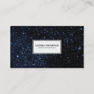 Night Sky / White Frame Business Card