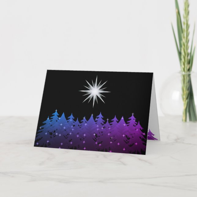 Night Sky White Star Universal Christmas Holiday (Front)