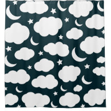 Night sky with moon and stars