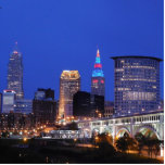 Night Skyline Cleveland OH Photo Sculpture<br><div class="desc">Want to have the classic night skyline view,  no matter where you are? 3 D photo sculpture of Cleveland,  Ohio classic view from the river,  makes a fun conversation piece iin home or office! Lighthouse sculptures (winter and summer) also available here.</div>