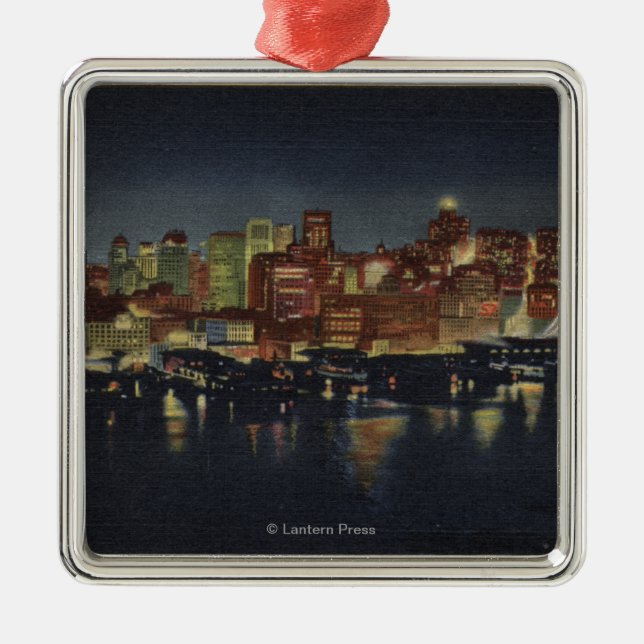 Night Skyline of "The Queen City of the Metal Tree Decoration (Front)