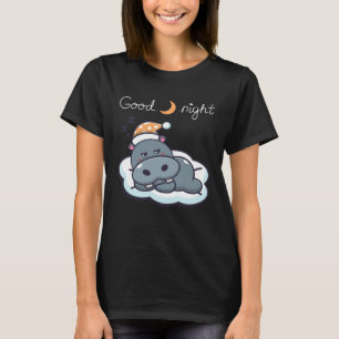 night sleeping dreaming baby hippo T-Shirt