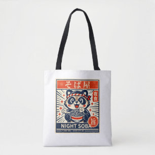 NIGHT SOBA Japanese Street Food Aesthetic Minima Tote Bag