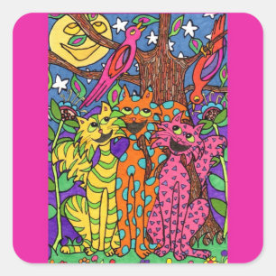 Night Songs Square Sticker