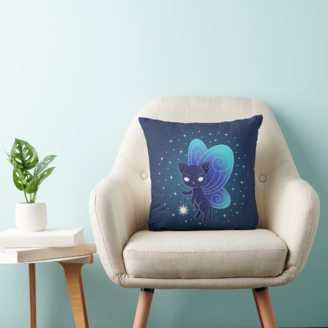 Night Star Fairy Pixie Cat Cushion (Chair)