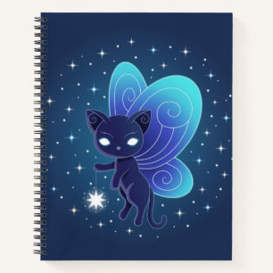 Night Star Fairy Pixie Cat Notebook