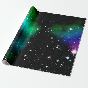 Night starry sky wrapping paper