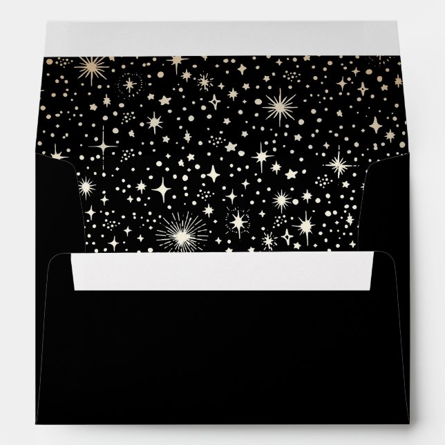 Night Stars Constellation Starry Night Mystical Envelope (Back (Bottom))