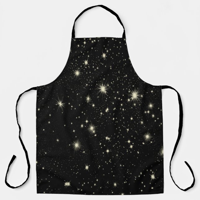 Night stars starry sky heaven apron (Front)