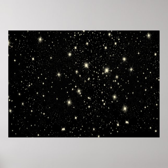 Night stars starry sky heaven poster (Front)