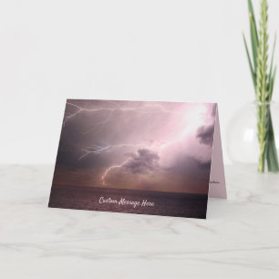 Night Storm at Sea Lightning Note / Greeting Card