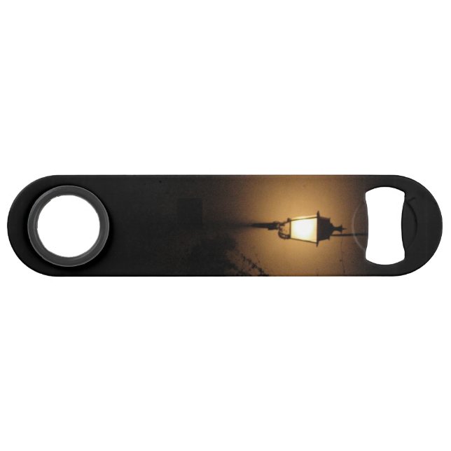 Night Street Lantern Stainless Steel Bottle Opener (Front (Horizontal))