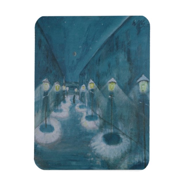 Night Street (Street By Night) (1922) Walter Grama Magnet (Vertical)