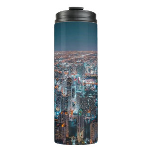 Night – Stunning City Lights & Waterfront Urban Thermal Tumbler