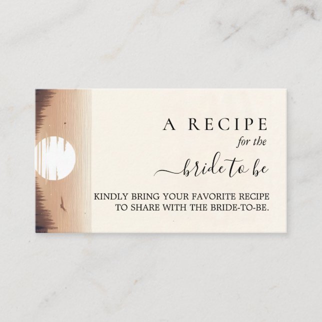 Night Sunset Moon Cloud Twilight Bridal Shower Enclosure Card (Front)