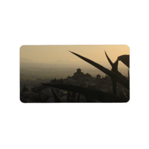 Night Sunset Photo Return Address Label