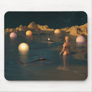 Night Swimming Mouse Mat