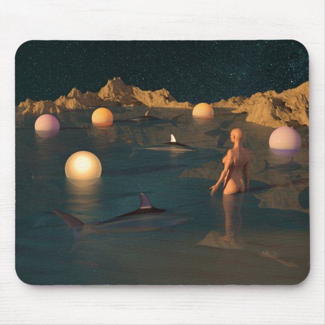 Night Swimming Mouse Mat (Front)