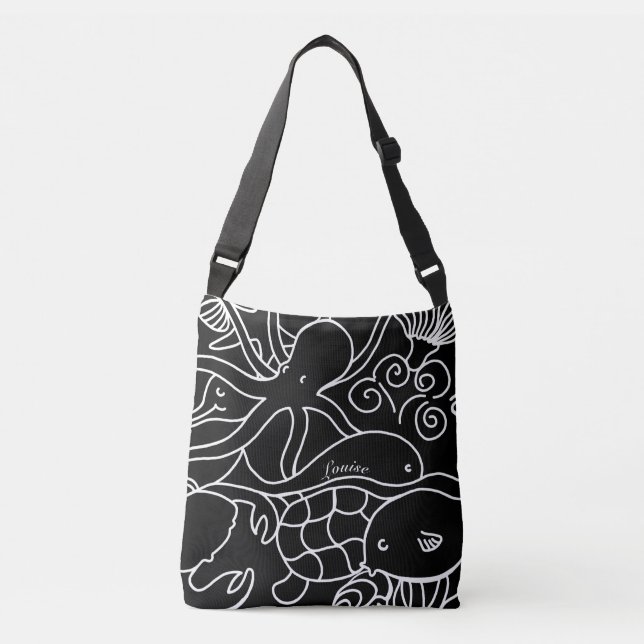 Night Swimming Personalised Tote Bag (Front)