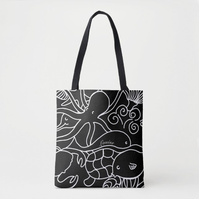 Night Swimming Personalised Tote Bag (Front)
