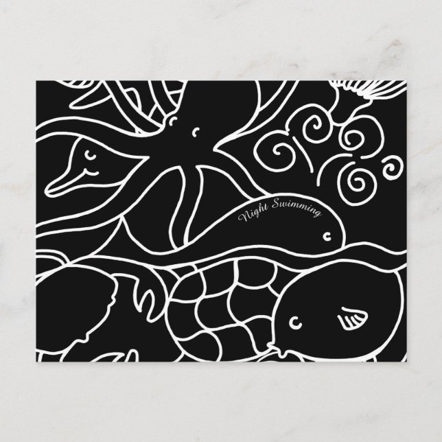 Night Swimming Postcard (Front)