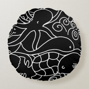 Night Swimming Round Cushion