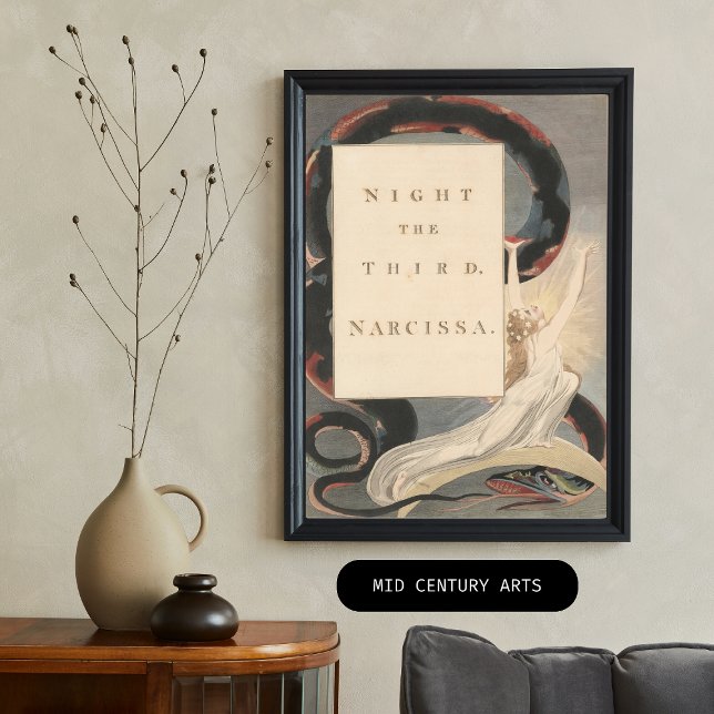 Night the Third Narcissa, From Edward Young's Poster (Night the Third Narcissa, Title-Page from the 'Nights' of Edward Young's Night Thoughts)